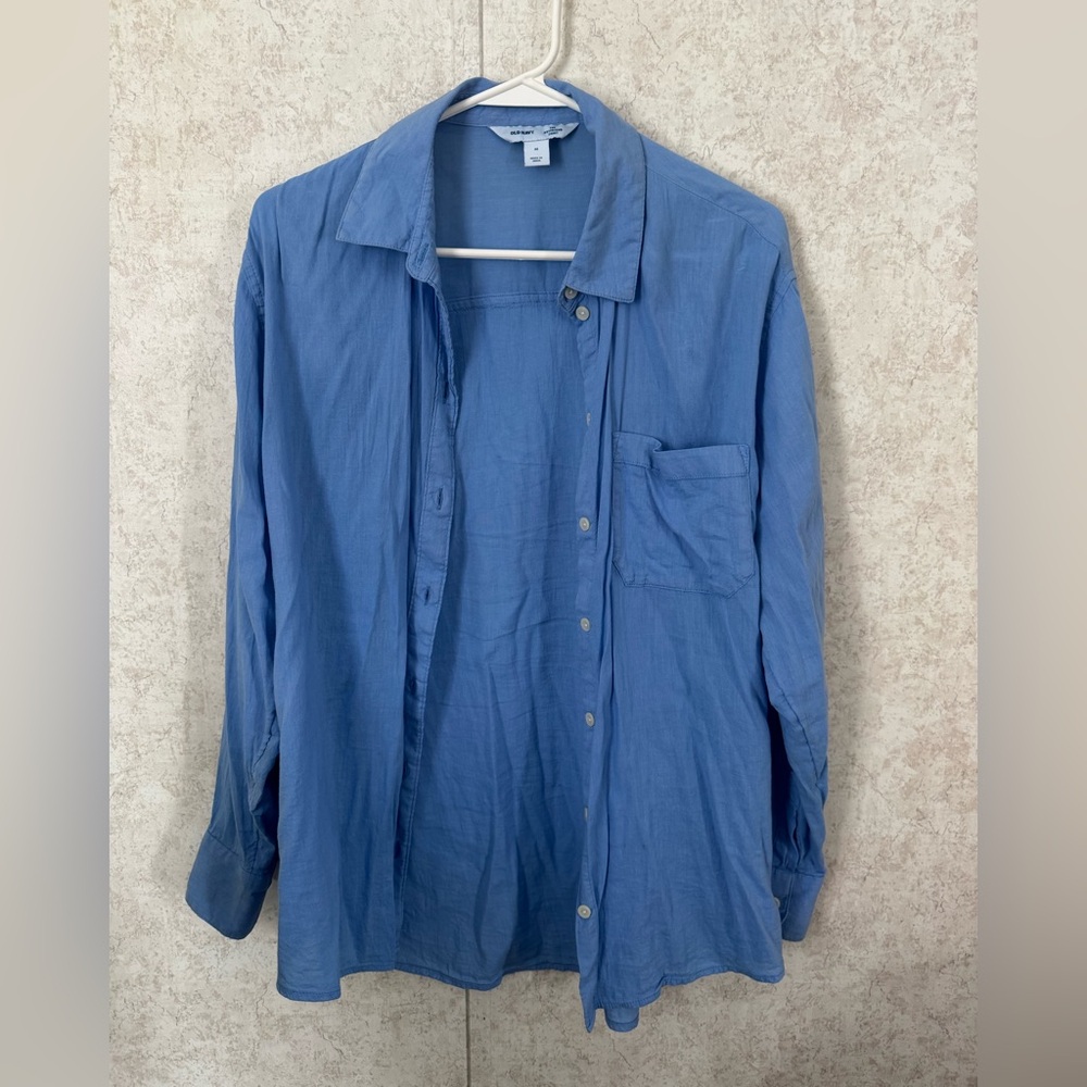Old Navy button up Boyfriend Shirt Sz M